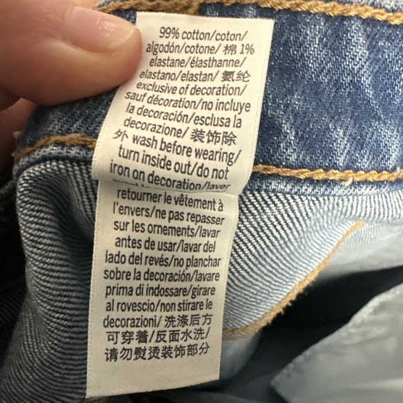 Pink Victoria's Secret Jeans Size 18 Blue Wide Leg High Rise Denim Stretch - Picture 4 of 8